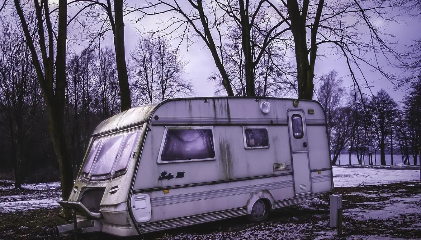 Camper, trailer and old