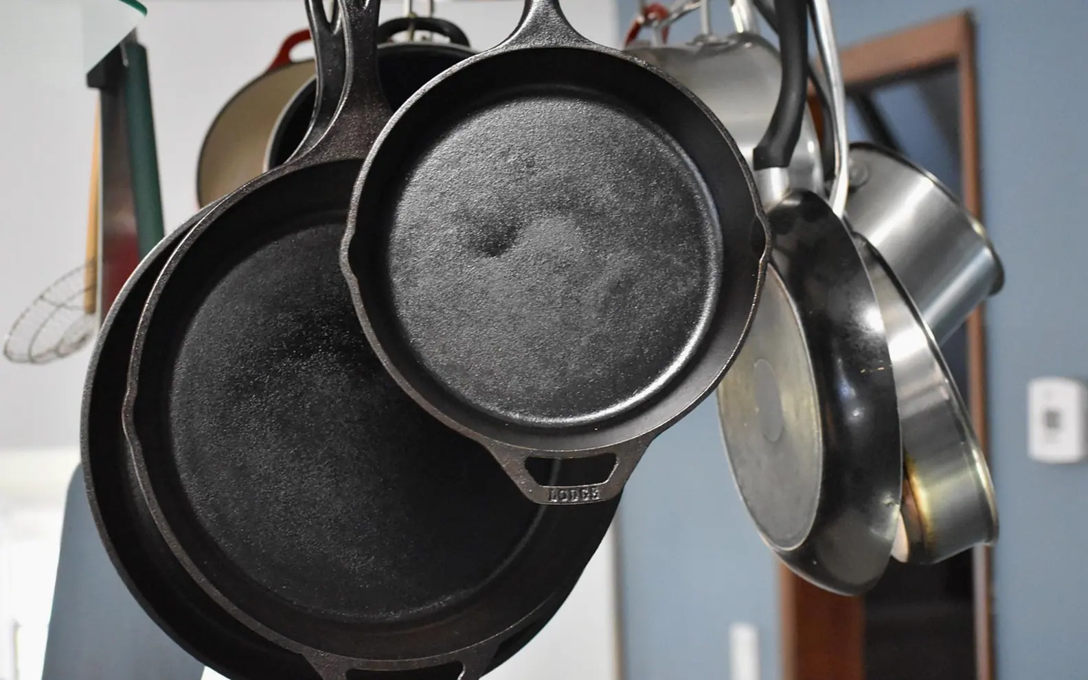 Cast iron, kitchen and pan