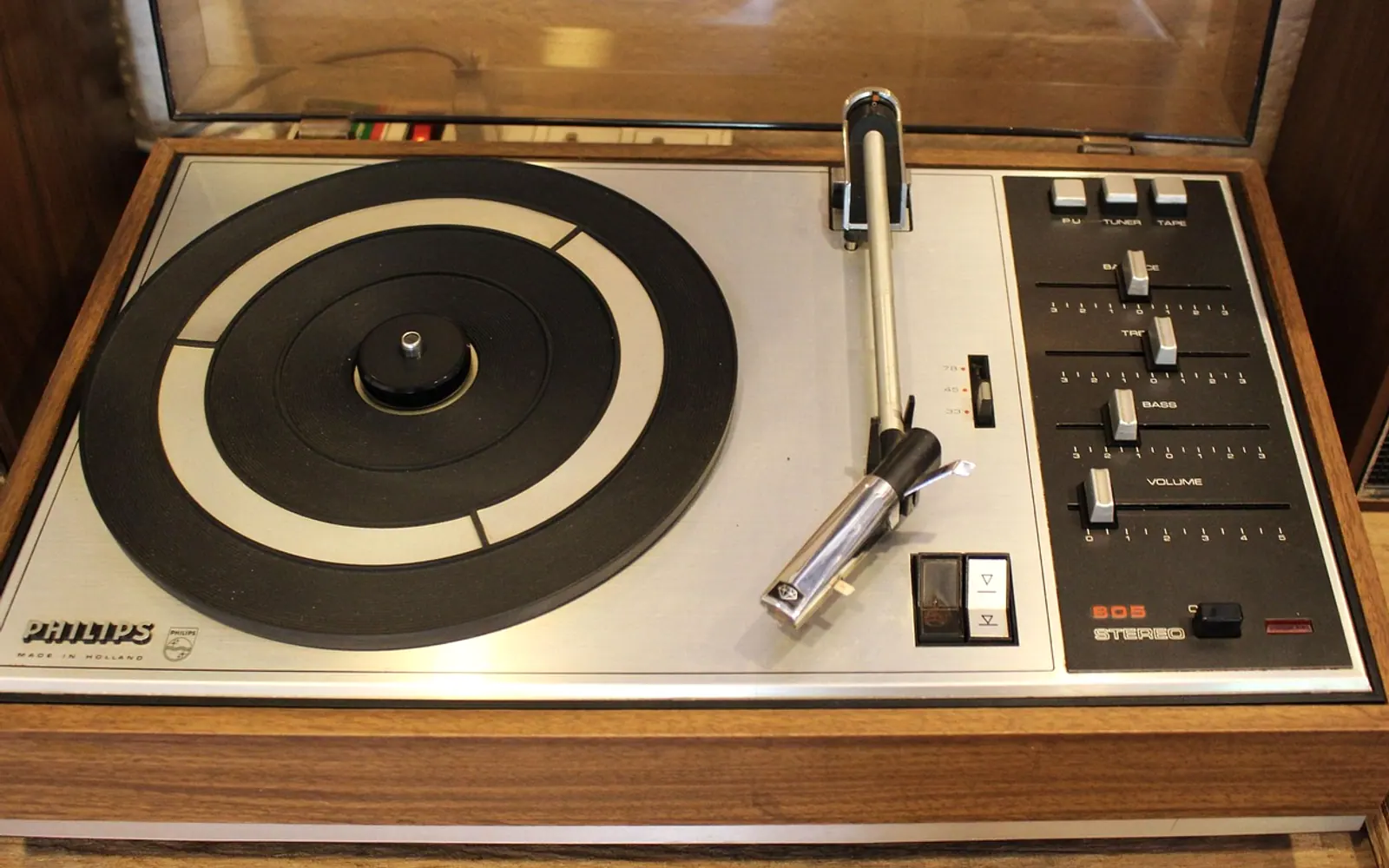 Record player, sound center and record